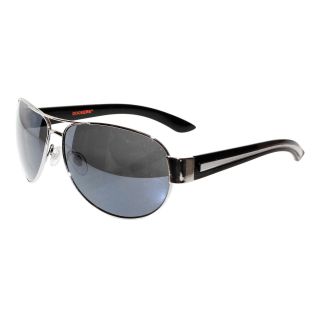 Dockers Metal Aviator Sunglasses, Black/Silver, Mens