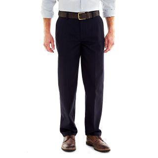 St. Johns Bay Worry Free Relaxed Fit Flat Front Pants, Aviator Navy, Mens