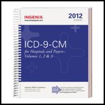 ICD 9 CM Professional for Hospitals and Payers 2012 V1, 2 and 3