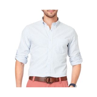 G.H. Bass Striped Oxford Shirt, Marina, Mens