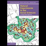 Natural Experiments in the Social Sciences  A Design Based Approach