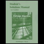 College Algebra in Context   Student Solution Manual