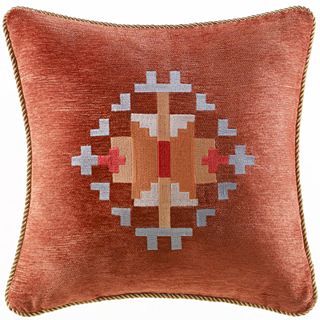 Croscill Classics Benson 16 Square Decorative Pillow, Terracotta