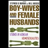 Boy Wives and Female Husbands