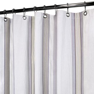 Park B Smith Park B. Smith Plum Stripe Shower Curtain, White