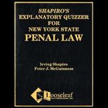 Penal Law Explanatory Quizzer N. Y. S.