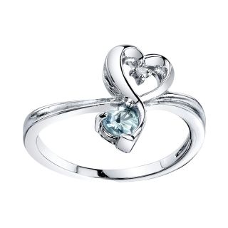 Love Grows Blue Topaz & Diamond Accent Heart Ring, Womens
