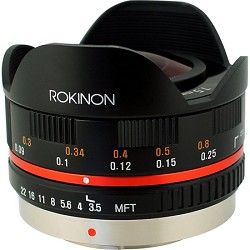 Rokinon FE75MFT B   7.5mm F3.5 UMC Fisheye Lens for Micro Four Thirds (Black)