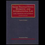 Sales Transactions Domestic and Intl. Law