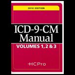 ICD 9 CM 2010 Manual, Volume 1, 2, and 3