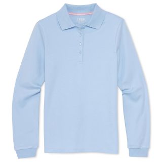 Izod Long Sleeve Polo Shirt   Girls 4 18 and Girls Plus, Blue, Girls