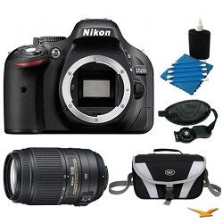 Nikon D5200 DX Format Digital SLR Camera Body with 55 300mm VR Lens Bundle