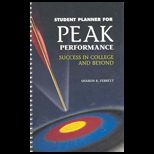 Student Planner for Peak Performance  Success in College and Beyond