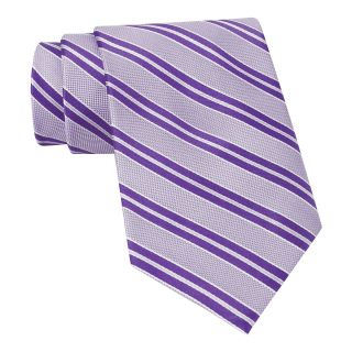 Stafford Dapper Stripe Tie, Purple, Mens