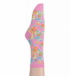 Lauren Ralph Lauren 33818 Floral Striped Sock   2 Pair Pack