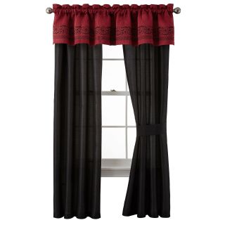 Royal Velvet Regalia Curtain Panel Pair, Black
