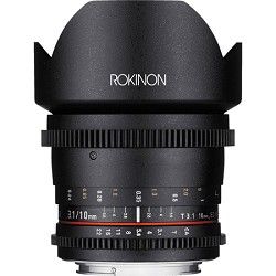 Rokinon 10mm T3.1 Cine Wide Angle Lens for Nikon DX