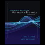 Fundamental Methods of Mathematical Economics (Cloth)