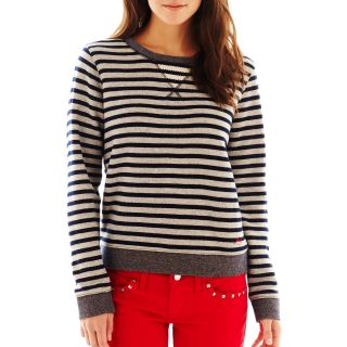 Levi s Striped Pullover Sweater, Grey, Womens