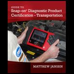 Guide to Snap on Diagnostic Product Certification   Transportation