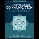 Investigating Communication  An Introduction to Research Methods