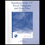 Statsheets With 3.5 Excel Templates and Data Files for Use With Complete Business Statistics
