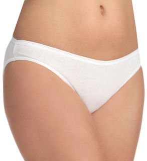 Fruit Of The Loom 3DBIKWH Ladies Cotton White Bikini Panty   3 Pack