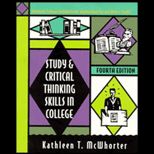 Study and Critical Thinking Skills in College / With Planner and CD
