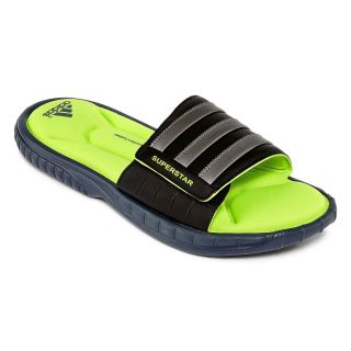 Adidas Superstar 3G Mens Slide Sandals, Black/Silver/Grey
