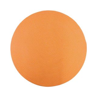 Sunsplash Reversible Braided Indoor/Outdoor Round Rug, Orange