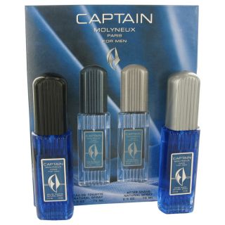 Captain for Men by Molyneux, Gift Set   2.5 oz Eau De Toilette Spray + 2.5 oz Af