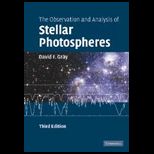 Observation and Analysis of Stellar Photospheres