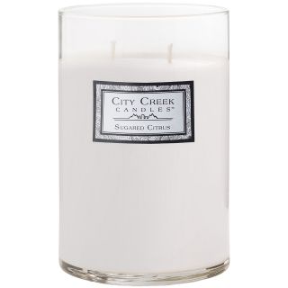 City Creek Candles Sugared Citrus 22 oz. Jar Candle, White
