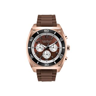 Caravelle New York Mens Rubber Strap Chronograph Watch