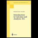 Intro. to Calculus and Analysis Volume 11/ 1