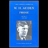Complete Works of W.H. Auden  Prose,  Volume II. 1939 1948