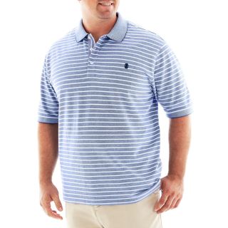Izod Striped Piqué Polo Shirt Big and Tall, Blue, Mens