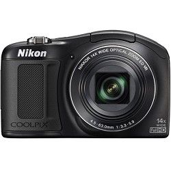 Nikon COOLPIX L620 18.1 MP CMOS 14x Zoom 1080p HD Digital Camera   Black