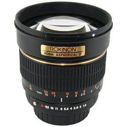 Rokinon 85M O 85mm F1.4 Aspherical Lens for Olympus (Black)