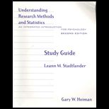 Understanding Research Methods and Statistics / Study Guide