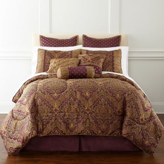 Palmer 7 pc. Jacquard Comforter Set, Plum