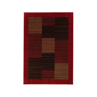 Couristan Hampton Stripe Rectangular Rugs, Red