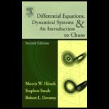 Differential Equations Dynamic System an Introduction to Chaos