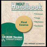 Holt Handbook  First Course   CD