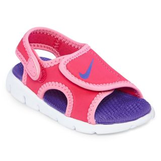 Nike Sunray Adjustable Toddler Girls Sandals, Pink, Pink, Girls