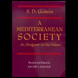 Mediterranean Society  An Abridgement in One Volume   Combined