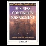 Definitive Handbook of Business Continuity Management (Custom)