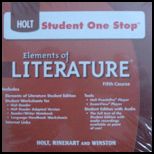 Holt Elements of Literature Student One Stop DVD ROM, American Literature Grade11 Fifth Course 2009