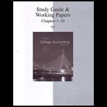 College Accounting, Chapter 1 30   Study Guide and Workpapers