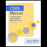 Communication and Symbolic Behavior Scales Manual